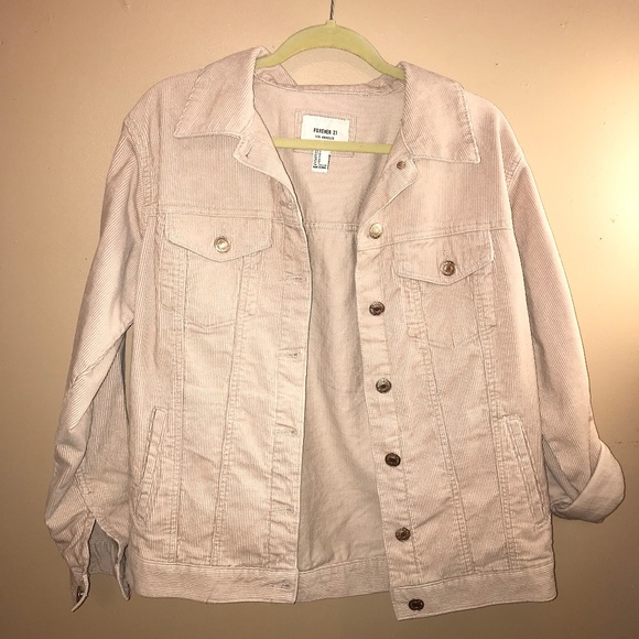 Blush Light Pink Corduroy Jacket 
